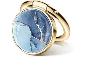 GVIEWIN Soporte de anillo de mármol para teléfono celular, agarre de metal de 360° para soporte magnético de coche compatible con iPhone 15 Pro/Pro Max/14/13/12/11 Series y Galaxy S23 Ultra y otros