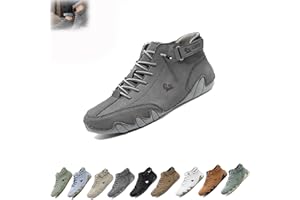 JXOPY Bottes hautes italiennes faites à la main avec velcro, chaussures Beck hommes imperméables, baskets décontractées en cuir chaussures Beck respirantes antidérapantes for hommes, bottes Beck for hommes