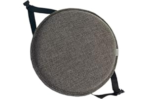 UYEOCO Cojín redondo para silla Cojín redondo para asiento, 1/2/4pcs Cojín redondo para taburete alto Cojín redondo antideslizante para silla con correas elásticas Hebillas ( Color : 2# , Size : 1PCS_30CM/11