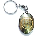 ASTROGHAR Pyrite Crystal Wealth Zibu Symbols And Switch Word Key Chain Key Ring