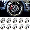 JNNJ 10 Pieces M12x1.5 Chrome Lug Nuts, Chrome Plated Steel, Hex Nut, Right Hand Thread, ISO Metric, Commercial Grade, Lug Nuts