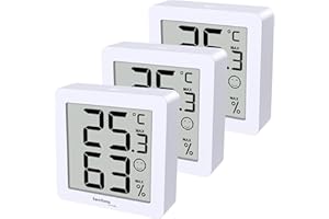 TECHNO LINE Set di 3 termometro, igrometro, extra piccolo, supporto magnetico, 3 x WS9425 in confezione