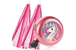 VORTIKA Kids Bike Bell with 2 Pcs Bike Streamers for Girls, Cute Children's Bicycle Accessories