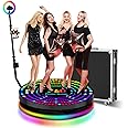 360 Photo Booth Machine for Parties, 360 Selfie Camera Booth with Slow Motion Rotating Video, Flight Case (31.5 inches)