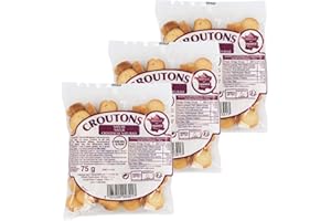 Lot 3x Croûtons nature - Tipiak - sachet 75g