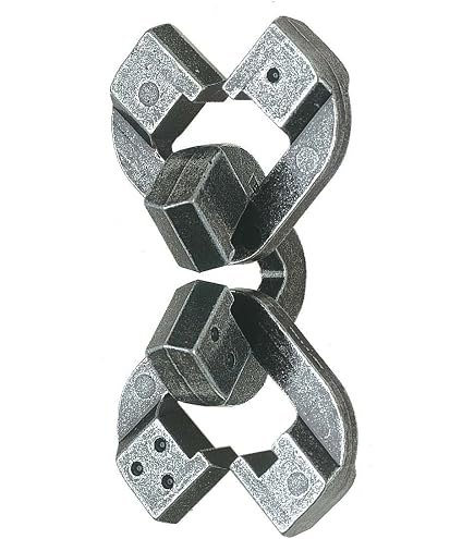 Casse Tete Huzzle Casse-tête Métal Casse-tête Hanayama Enigma - Niveau 6/6 Grandmaster Avec Autocollant Crux Difficulté Grandmaster Puzzle Metallique