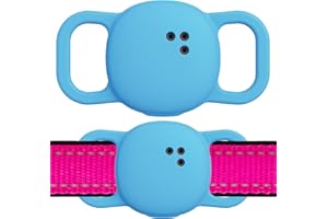 DDJ for Tile Life360 Sticker (2024) Tracker Cat Collar Case, 2-Pack Silicone Anti-Lost Protective Cover Tile Tracker Holder for Dog & Pet Collars, Ultra Durable, Easy Installation, Lightweight, Blue