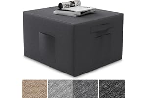 ELONEO Copertura per Materasso Pieghevole - 90x200x15 cm, Rivestimento Protettivo per Materasso per Ospiti con Tasche Laterali, Lavabile, Design Moderno, Pouf, Ottomana, Poggiapiedi Antracite