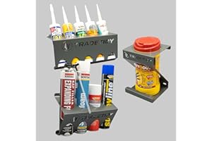 Tradetidy TT-STSCWH Silicone Tube/Spray Can/Wipes Holder Triple Pack (Grey)