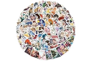 [100 unidades] QYZHIZ Cute Genshin Impact, calcomanías coloridas, calcomanías de juego para fanáticos, calcomanías impermeables para laptop, botella de agua, computadora, patinaje, teléfono,