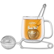 Infuseur Thé Panda Tea - Panier Inox Pour Thés En Vrac - Maillage Fin - Compatible Tasses Et Théières