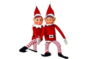 Elves Behavin' Badly - 12" Vinyl Faced Naughty Elf Doll Set Boy and Girl - The Original Cheeky Elves