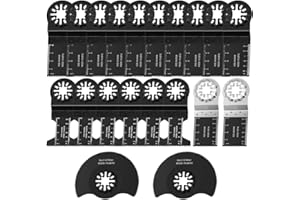 YNNHUDEEP Multitool Sägeblätter 20 tlg - Holz Kunststoff Metall Multifunktionswerkzeug Zubehör für Starlock,Bosch, Makita,Milwaukee, Einhel, Dremel, Dewalt