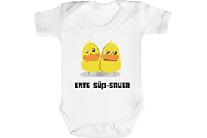 SHIRTSTREET lustiges Ostergeschenk Ostern Easter Strampler Bio Baumwoll Baby Body kurzarm Jungen Mädchen Ente Süß-Sauer