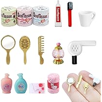 Barbie Cutie Reveal Maison De Poupée Miniature GWAWG - 15 Accessoires Salle De Bain Échelle 1:12 - Pour Enfants Dès 3 Ans Jouet Créatif