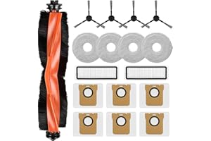 Kit accessori per Xiaomi Robot Vacuum X20 Max / X20 Pro, Saprdii 1 spazzola rotante, 6 sacchetti per la polvere, 4 panni per la pulizia, 2 filtri, 4 spazzole laterali, ricambio per robot aspirapolvere