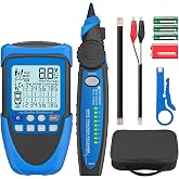 YGiTK Cable Tester with POE with LCD for CAT5/5e CAT6 Cat7 Cat8 Cable | Multi-function RJ45/POE Network Cable Tracker New Ver