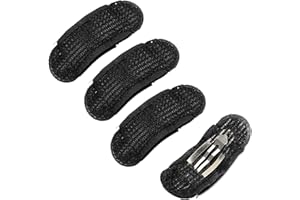 Momeski 4 Stück Schwamm Haar Clips Haarvolumen-Einlage Werkzeug Haar Clip Haar Zubehör für Damen und Mädchen (Schwarz)