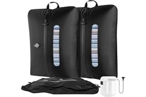 Sacs Sous Vide pour Vêtements - 2025 AIDONS Réutilisables Sac Compression IP67 Étanché Ultra-Légers Sous Vide avec Pompe Idéaux pour Valises Déplacement et Vacances