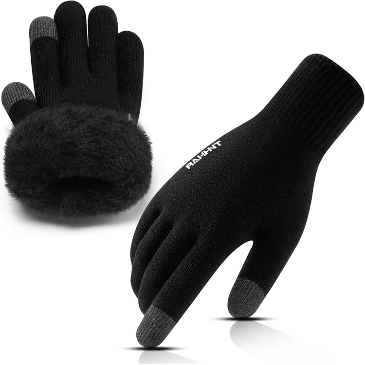 Gants D'hiver Chauds En Laine D'alpaga - Hommes Et Femmes, Tactile, élastique, Double Couche, Pour Activités Extérieures - 5