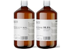 hd-line 1000 ml Glycerin E422 + 1000 ml Propylenglykol E1520, Perfekt für DIY, Pharmaqualität Reinheit, Lebensmittelqualität, Raw Material VG + PG, Rein, Vegan, Ph. Eur/USP