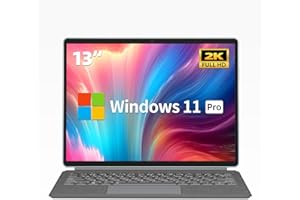 Insoluxia Ordenador Portátiles 2 en 1, 13'' Táctil Pantalla 2K, PC Portatil Core i7-1255U, Windows 11 Portátil 16GB RAM 1TB PCIE SSD, Tablet PC y Teclado Magnético und Pen, Laptop con WIFI 6/Type C