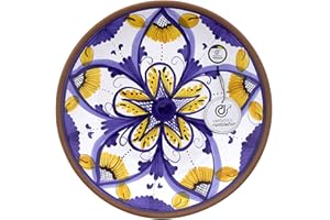 CR CERAMICA RAMBLEÑA CERÁMICA RAMBLEÑA | Plato Decorativo para Pared | Plato de Cerámica | 100% Decorado a Mano | 28x28x4.5 cm