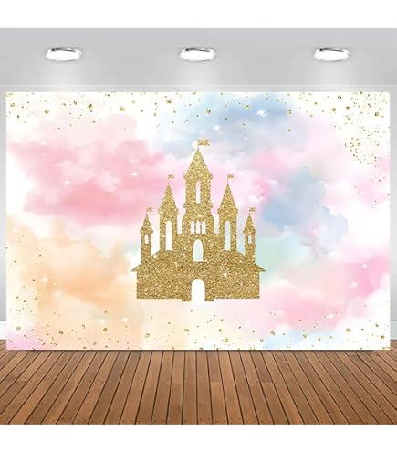 Sfondo Fotografico Sirena 2.1x1.5m – Underwater Mermaid Castle Con Conchiglie E Perle Per Compleanni E Party
