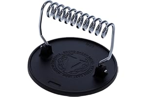 Victoria Smash Burger Press, Pressa per Hamburger in Ghisa Stagionata 16,5 cm per Carne da Barbecue, Manico Resistente al Calore, Senza PTFE