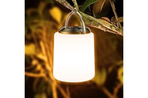 Lanterne Camping Rechargeable, Blukar Lampe Camping LED Rechargeable-Lumière Blanche Chaude 3000K, Luminosité Réglable 3 Modes, 10H+Autonomie, Portable & Étanche Lampe Tente pour Camping/Pêche/Urgence