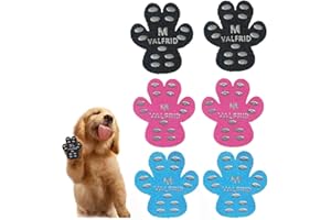 VALFRID Protecteur de Patte de Chien Robuste Anti-dérapant 40 pièces,Auto-adhésif résistant Chien Chaussures Bottillons Chaussettes pour Remplacer Multicolore M
