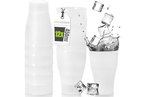 idea-station Neo Bicchieri Plastica 12 x 450 ml - trasparenti - Bicchieri Cocktail infrangibile - riutilizzabile Set Bicchieri Acqua - ideale per compleanno e campeggio