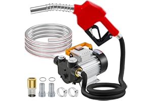 VELPAX Pompe à diesel auto-amorçante 220V, 550W Pompe Gasoil Electrique à Fuel Gasoil Autoaspirante 20-60L/min