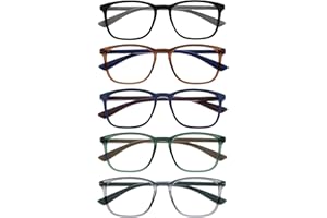 OPULIZE Max okulary do czytania - klasyczna duża prostokątna oprawka - mężczyźni kobiety unisex - R78