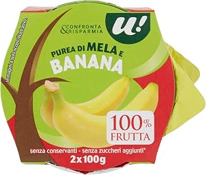 U! Confronta & Risparmia Purea di Mela e Banana 100% Frutta 100g