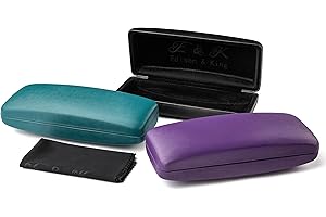 EDISON & KING Funda para Gafas - Paquete de 3 - rigida