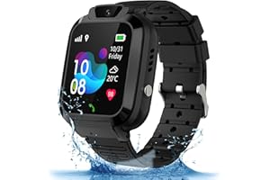 Kesasohe Reloj GPS Niños, Reloj Inteligente Niño con Llamada Bidireccional SOS Cámara Despertador Juego Impermeable IP68 Pantalla Táctil, Reloj Telefono Niños Regalos de Cumpleaños para Niños y Niñas