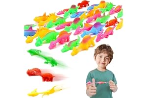 Jiosdo 20 STK Schleuder-Dinosaurier Fingerspielzeug, Mitgebsel Kindergeburtstag Set, Dino Party Give Aways Kindergeburtstag Gastgeschenke, Dinosaurier Party Kleine Geschenke für Kinder