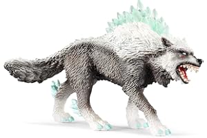 SCHLEICH ELDRADOR Creatures | Schneewolf 42452 | ELDRADOR Monster Spielfigur mit transparenten Rückenkristallen | tolles Geschenk für Mädchen und Jungen | ab 7 Jahren | 15 x 5 x 9 cm
