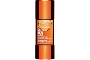 Clarins Radiance-Plus Golden Glow Booster for Face 15ml | Customisable Self-Tan Drops with Aloe Vera & Erythrulose | Buildable Natural Glow for All Skin Types