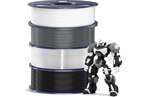 SUNLU 4KG PETG Filament 1,75 mm, Filamentpaket för 3D-skrivare, Förbättrad hållbarhet och hög stötmotstånd, 1 kg per spole, 4