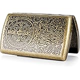 Hongyantech Zigarettenetui aus hochwertigem Stahl, Zigarettenbox für Damen, antik Zigaretten Kasten Zigarettencase Zigaretten