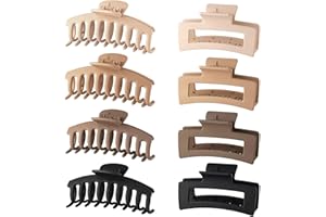 XIAOWANWAN 8 Stück Haarklammer Groß,11cm Damen Haarspangen Set,Matt Haarspange für Dickes Haar,Dünnes Haar,Haarschmuck kann als Geschenk Verwendet Werden (Set 1)