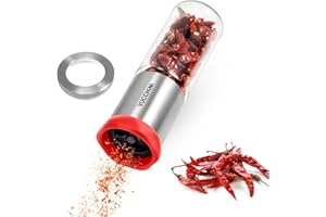 Vucchini Chilli Mill Stainless Steel & Glass,Chilli Cutter for Dry Chillies