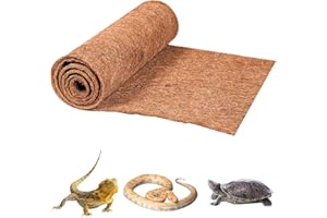 Docache Alfombra para Reptiles de Fibra, Alfombra Reptiles Fibra de Coco, Alfombras Naturales para Terrario, Alfombra de Reptiles Coco Natural, Adecuado para Reptiles como Las Tortugas