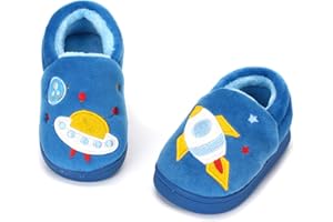 LACOFIA Pantuflas Antideslizante de Invierno para niños Zapatillas de casa de Peluche cálida para niños