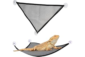 TUKEVA 2 Pièces Serpent lézard Reptile Lizards Hamac lézard Reptiles avec Ventouse Portable Mesh Hamac lézard Lounger Corner Hamac Reptile Hamac pour Serpent Caméléon Gecko et Lézard