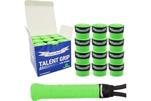 G-Lueck Lot de 27 bandes de préhension de tennis Overgrips Talent Grip | 0,50 à 0,60 mm d'épaisseur | Pour raquettes de badminton de squash et golf avec bande de fermeture autocollante | très adhérente