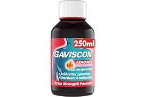 Gaviscon Advance Aniseed Liquid 250ml - Advanced Formula, Fast Heartburn & Indigestion Relief, Convenient Sachets, Antacids for Effective Digestion, Nausea Aid.