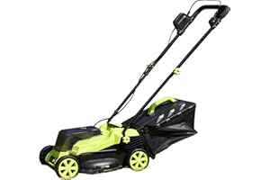 Aerotek 20V Cordless Lawnmower 4Ah Lithium-Ion Battery & Charger Wide Cutting Width 5 Cutting Heights Large Collection Box Fast Charge